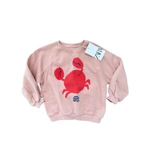 Zara Blush Crab Sweatshirt “Super Great Artist” 4